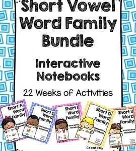 Short Vowel Word Family Interactive Notebooks Mega Bundle