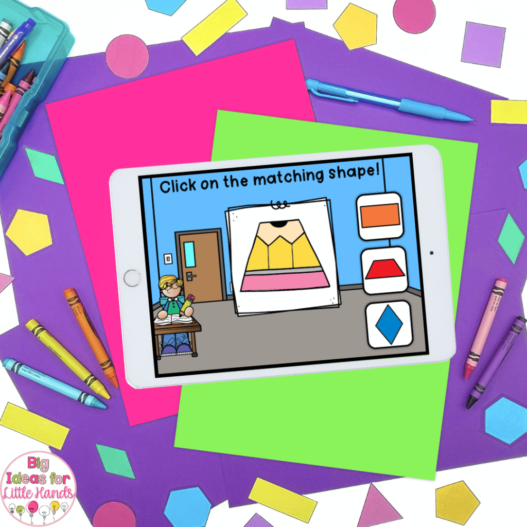 This image showcases digital shape activities.