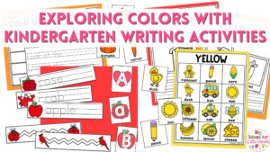 Explore colors with these kindergarten writing activities that are perfect to use in centers.