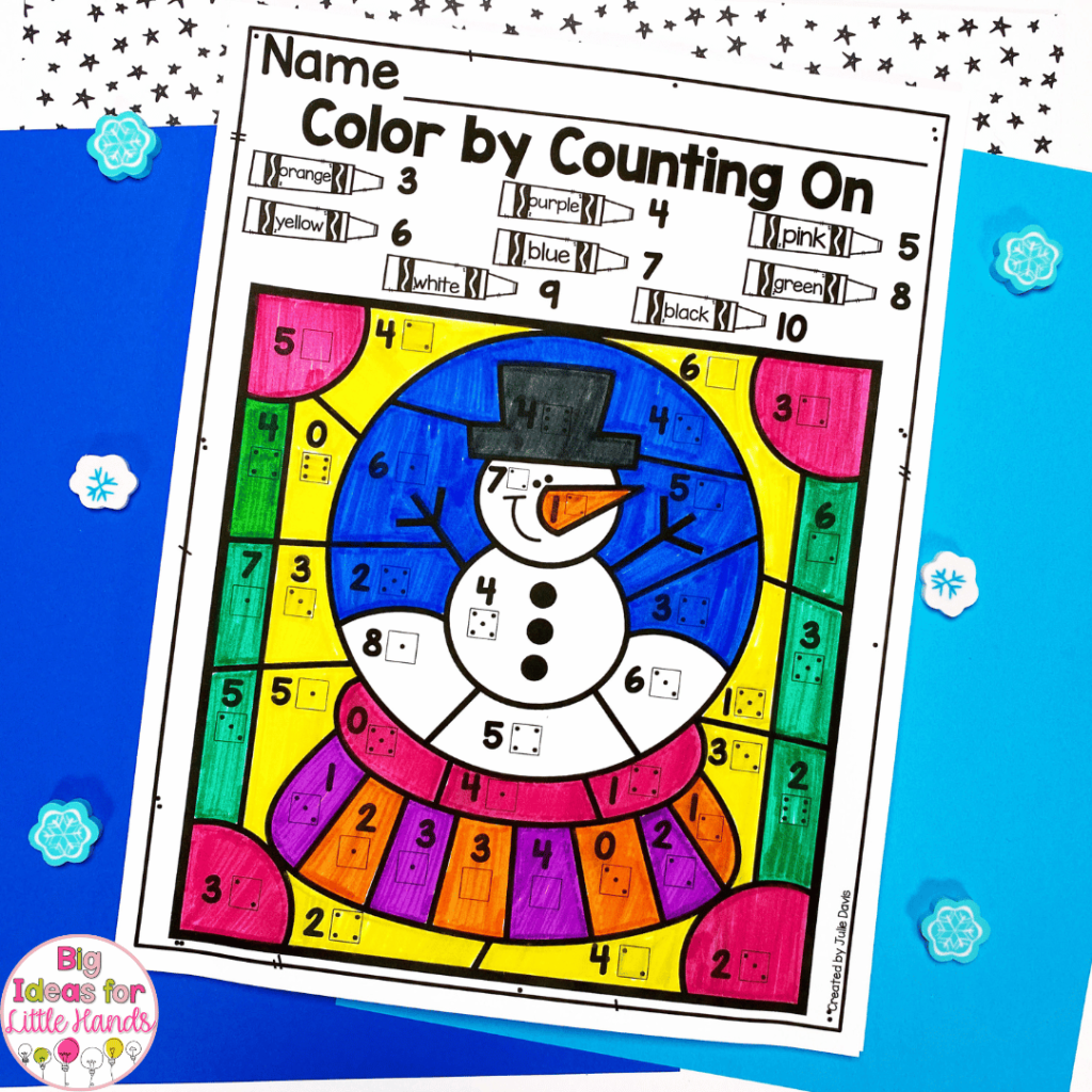 This image shows a color by code worksheet that is perfect to use as an early finisher activity.