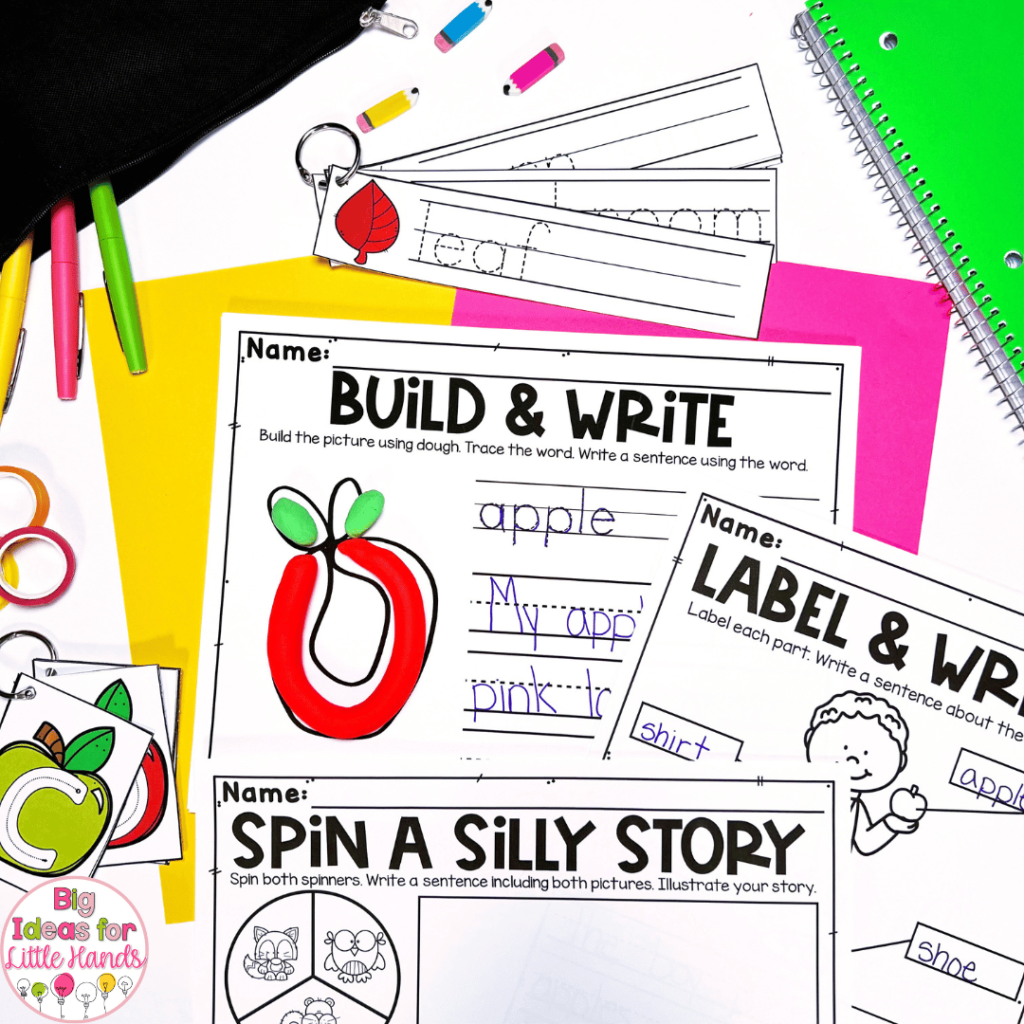 This image highlights fun prompts and activities that are perfect for primary learners.