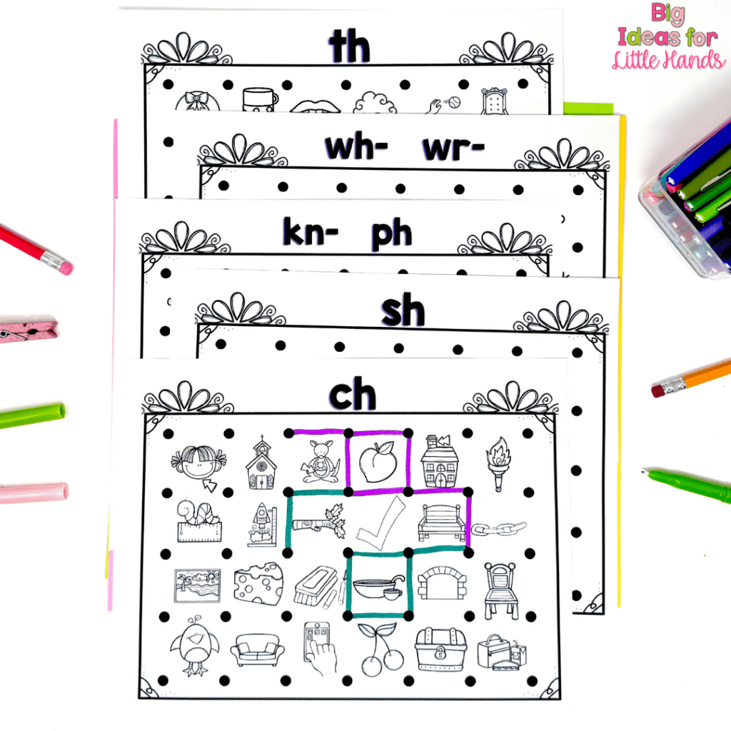 Your students will love the game like feel of these Make a Square digraph activities.