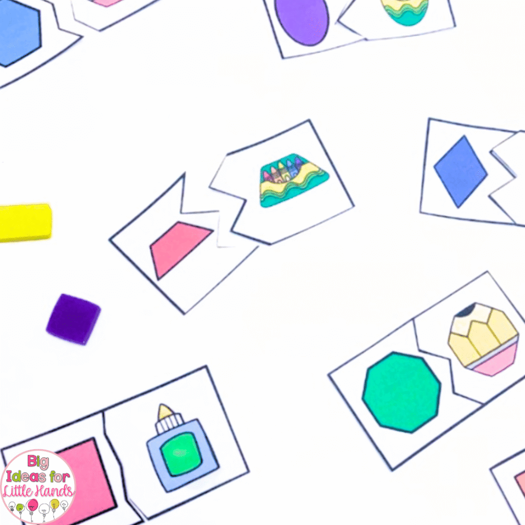 Simple shape puzzles are another great option for shape centers you can use throughout the year.