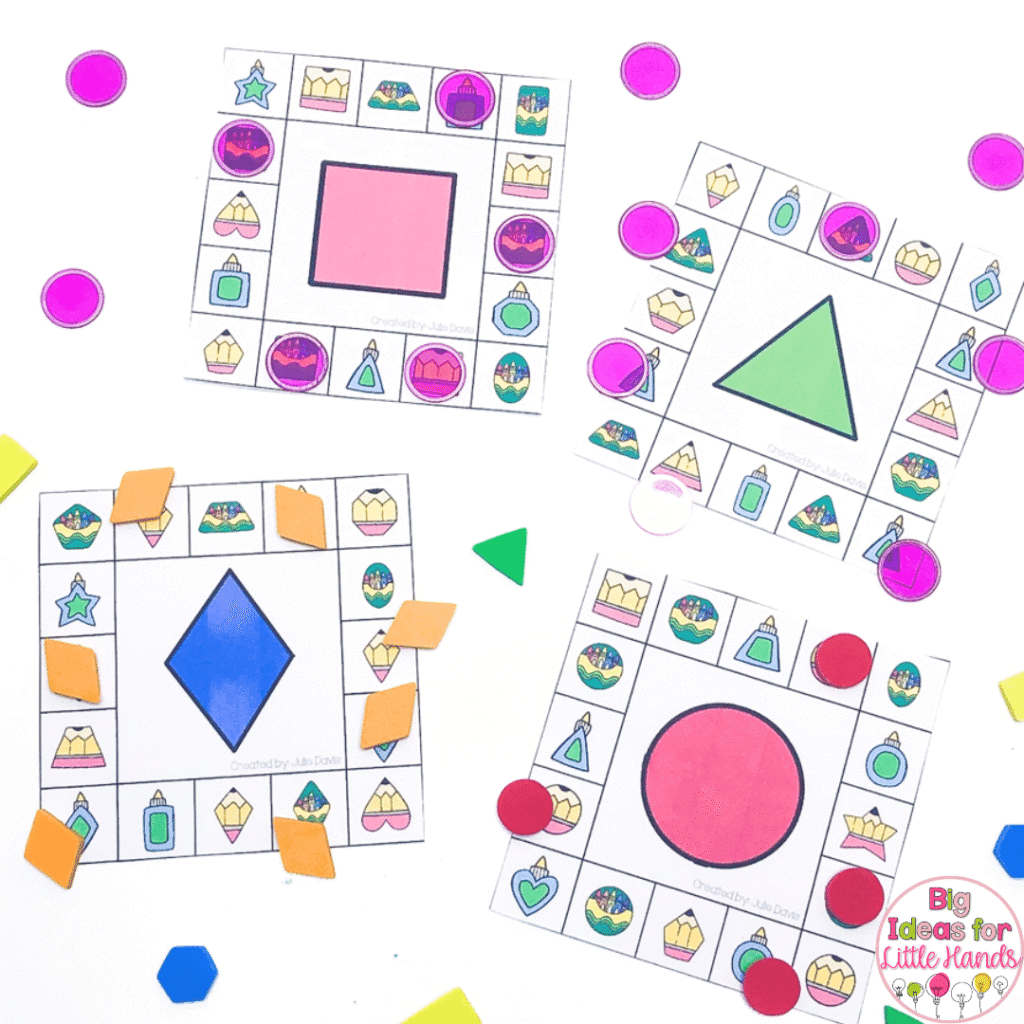 This photo shows a shape center that focuses on shape discrimination and recognition.