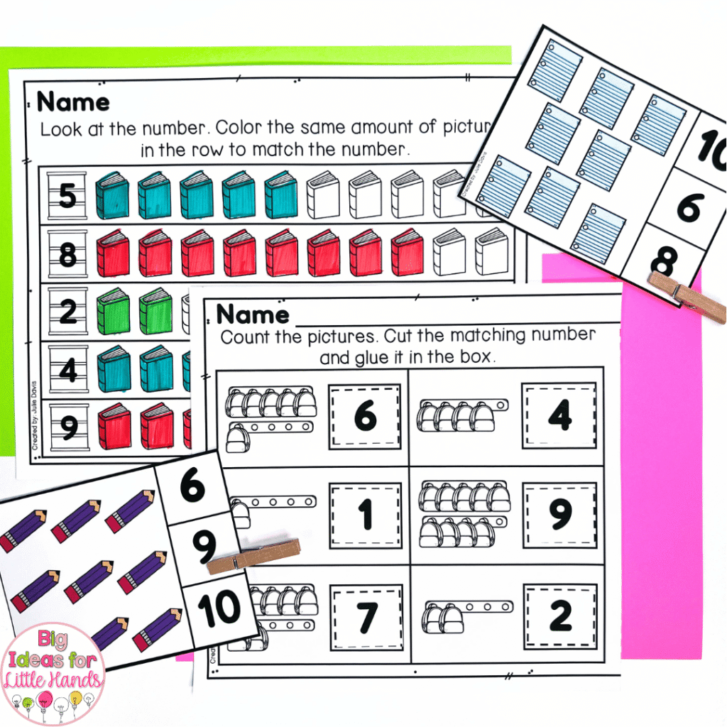 Try these engaging, low-prep counting games in your classroom for center time. 