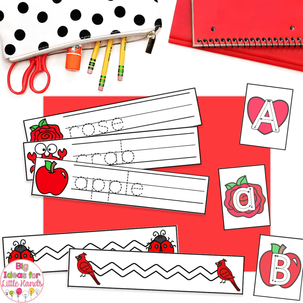 My All About Colors bundle includes activities for tracing to help build early skills.
