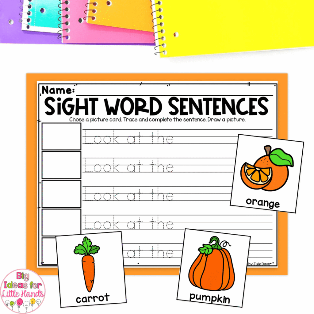 When beginning writing, students can benefit from simple sentence starters.