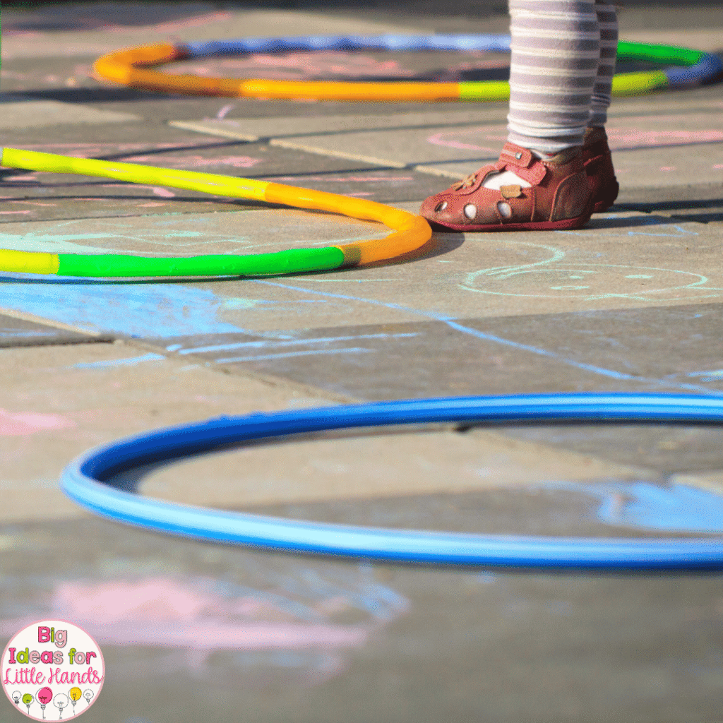 Try using hula hoops or dots on the ground to represent phonemes.