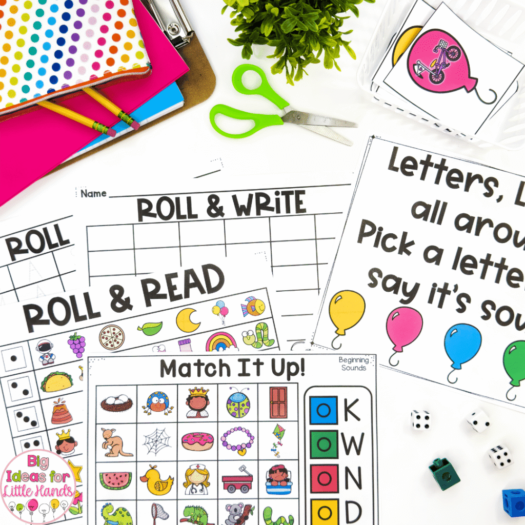 This resource includes games like Roll & Read, Roll & Write and Match it Up, which are a great way to differentiate phonics in small groups.