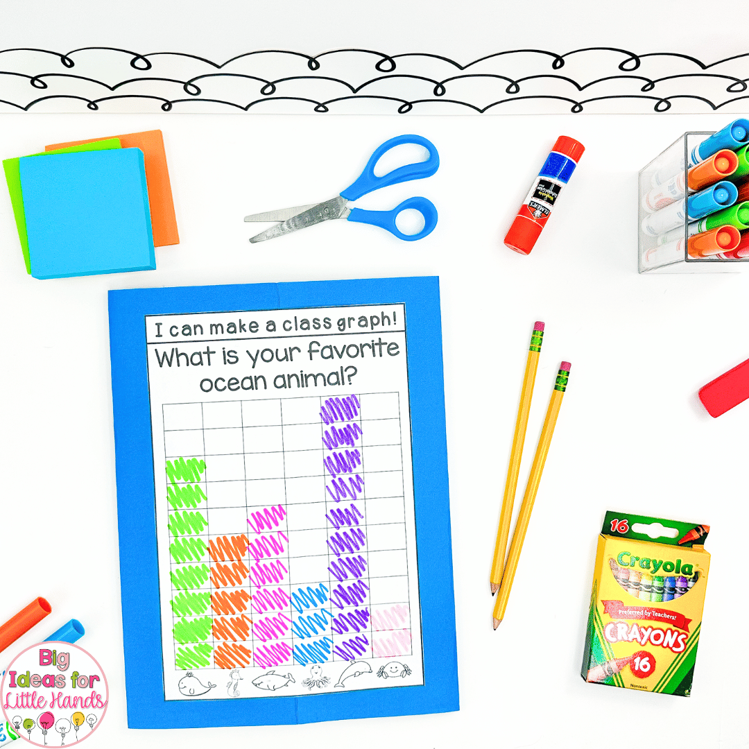 Students can graph the class' favorite ocean animals using this fun activity.