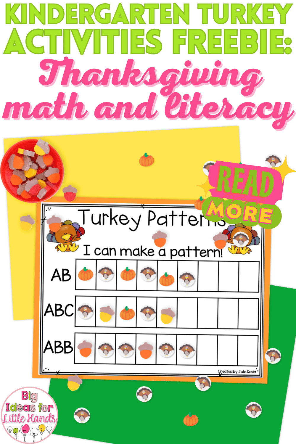 These free kindergarten turkey activities make learning fun with engaging math and literacy practice perfect for Thanksgiving! Add some festive excitement to your classroom while helping students strengthen key skills with these adorable turkey-themed activities.