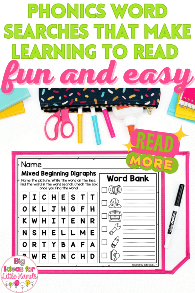 Make learning to read exciting with these Phonics Word Searches! Perfect for early readers, these engaging puzzles help students practice cvc words, blends, and more while having fun. Great for literacy centers, morning work, or independent practice!