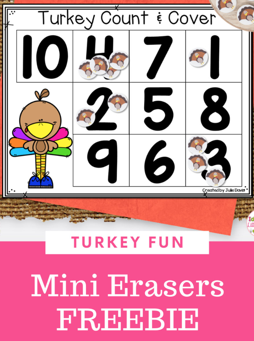Free Turkey Math and literacy centers