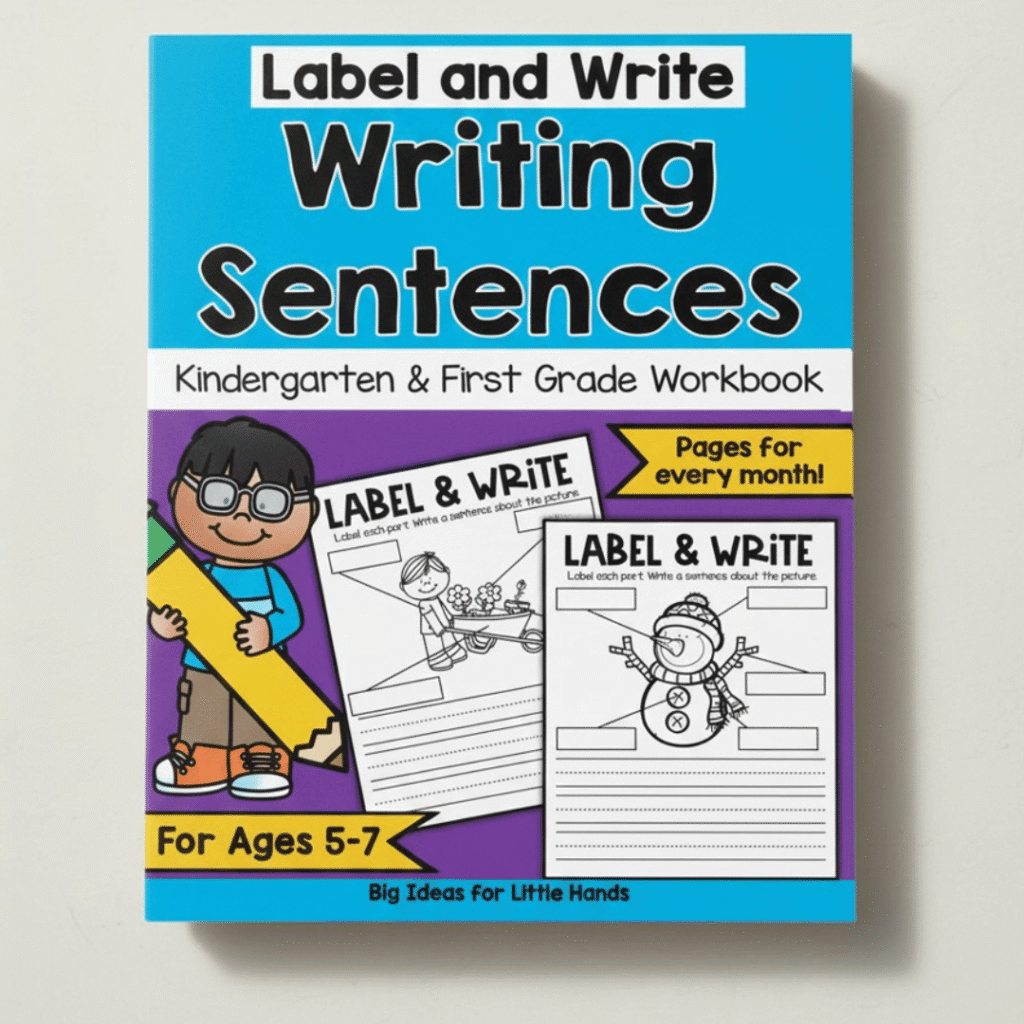 Students can label and write using this writing workbook.