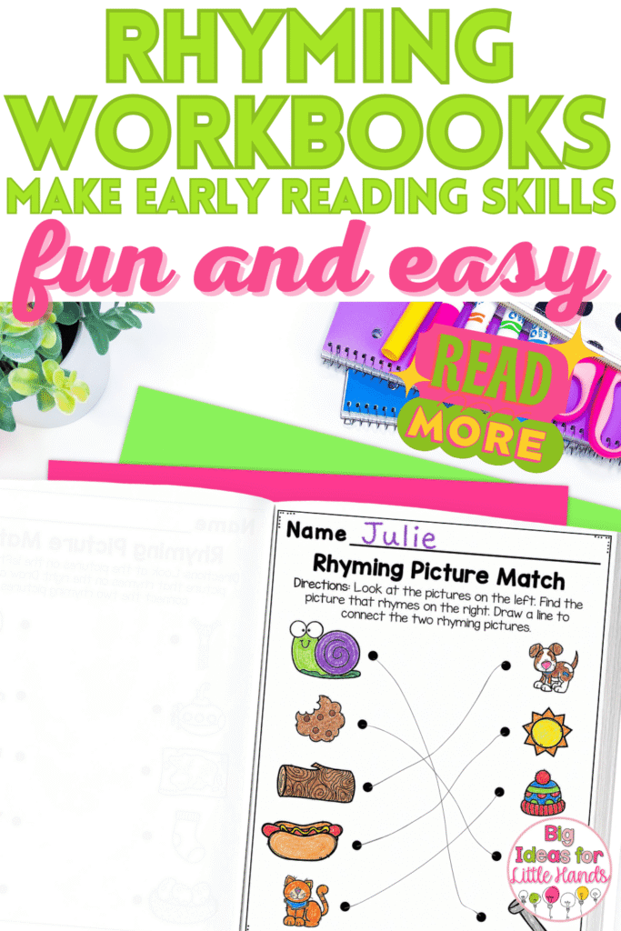 Make early reading skills fun and engaging with these Rhyming Workbooks! Perfect for kindergarten and 1st grade, these no-prep printable activities help students practice rhyming words while building strong phonics and early literacy skills
