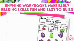 These 3 rhyming workbooks make early reading skills fun and easy build!