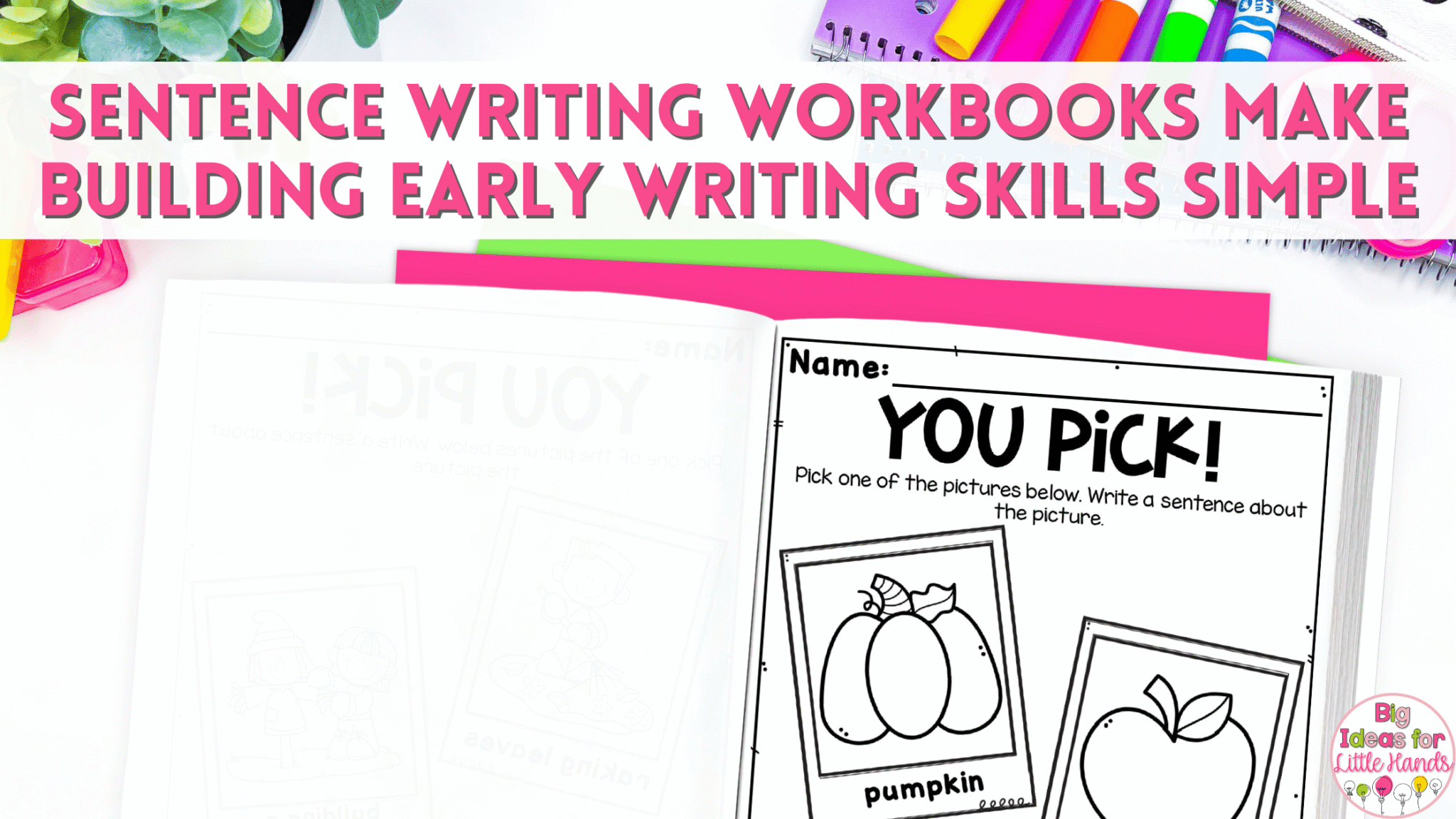 Building Writing Sentence Writing Workbooks Make Building Early Writing Skills Simple ...