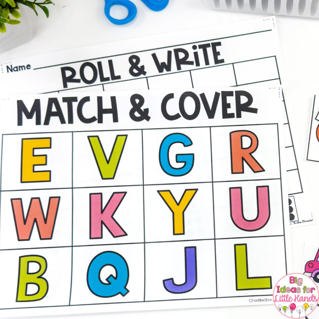 Alphabet match and cover is another fun way to conduct informal assessment in kindergarten.