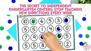 Want to know the secret to independent centers in kindergarten? Stop teaching new directions every week by using familiar and predictable activities.