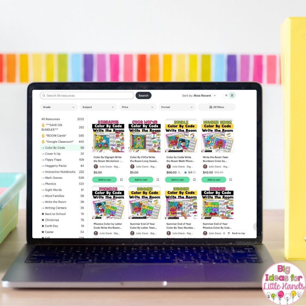 Make independent kindergarten centers run smoothly using activities from my TPT Shop.
