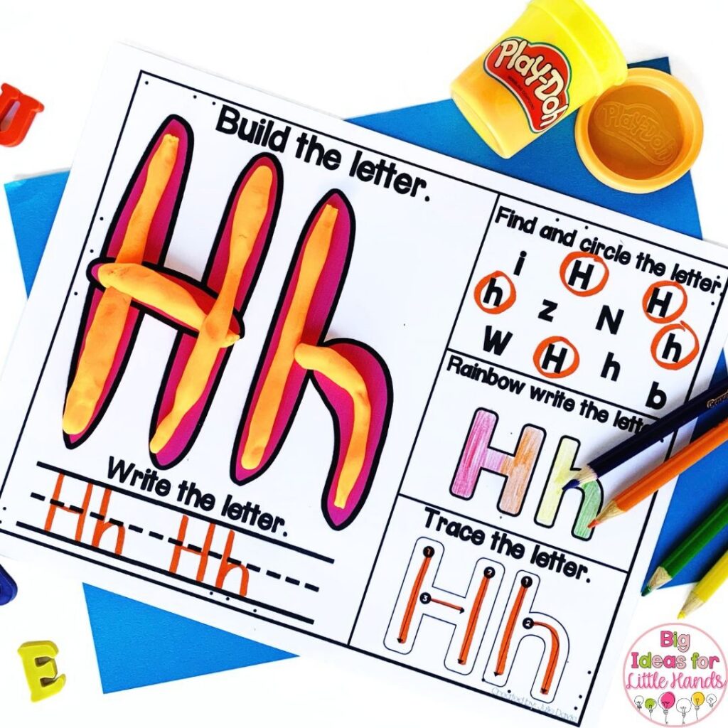 Use playdoh alongside these mats for even more alphabet practice.