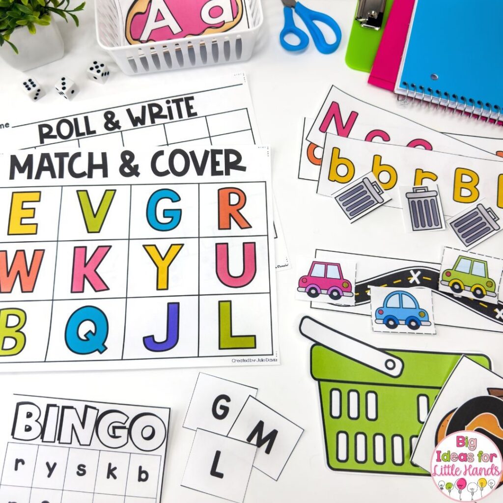 Add alphabet games to your small group activities for even more targeted practice for letters.