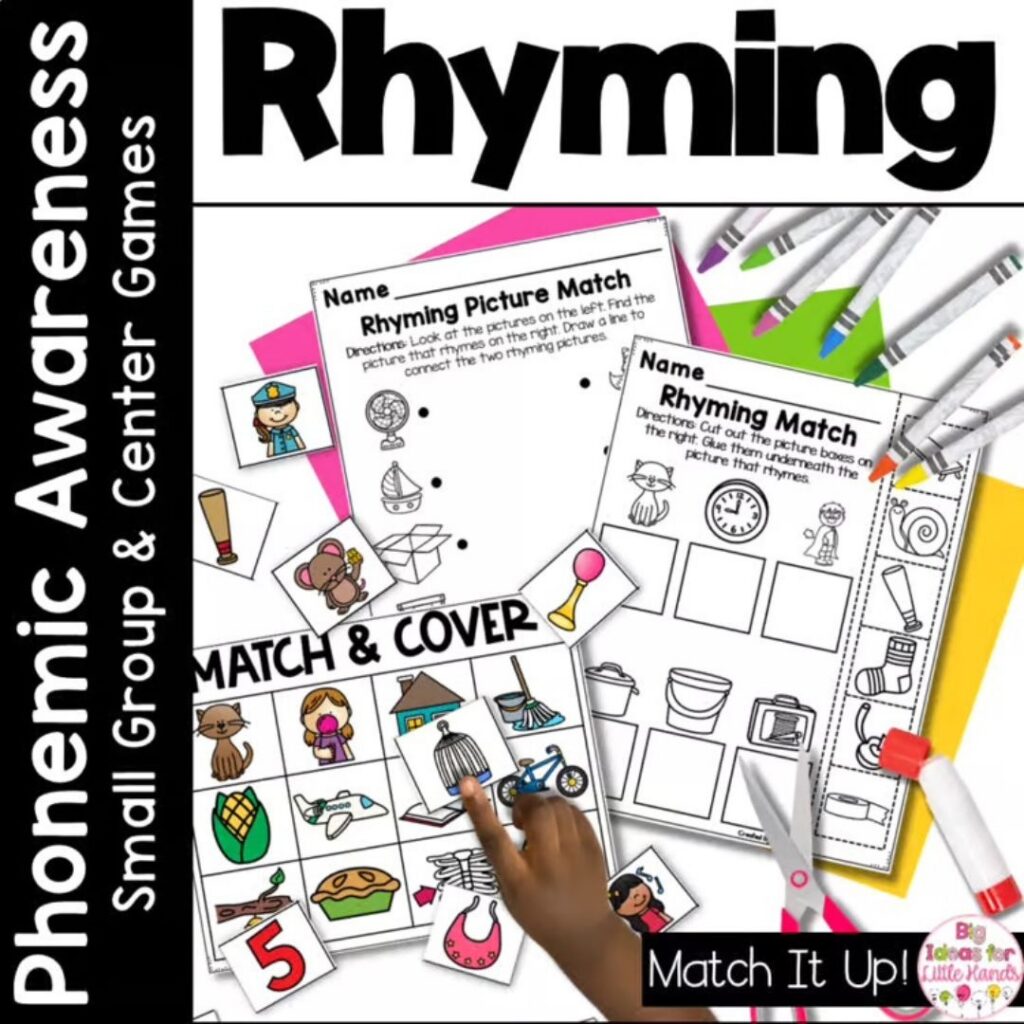 The rhyming games found within my Rhyming Phonemic Awareness resource are a great addition to your independent literacy activities.